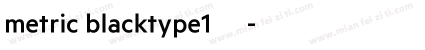 metric blacktype1西方字体转换